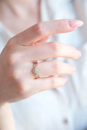 Heliophilia Silver Anillo de Plata con Circonita
